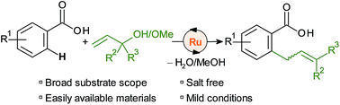 Graphical abstract: Carboxylate-directed C–H allylation with allyl alcohols or ethers