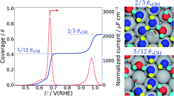 Graphical abstract: OH formation and H2 adsorption at the liquid water–Pt(111) interface