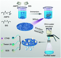 Graphical abstract: Facile fabrication of hydrogel coated membrane for controllable and selective oil-in-water emulsion separation