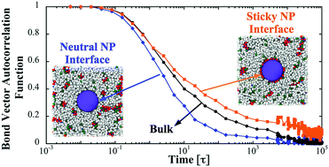 Graphical abstract: Influence of a nanoparticle on the structure and dynamics of model ionomer melts