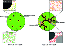 Graphical abstract: Catalytic and networking effects of carbon black on the kinetics and conversion of sulfur vulcanization in styrene butadiene rubber