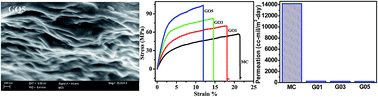 Graphical abstract: Layered structure graphene oxide/methylcellulose composites with enhanced mechanical and gas barrier properties