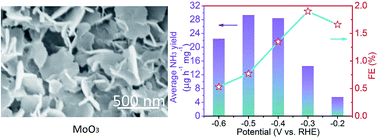 Graphical abstract: MoO3 nanosheets for efficient electrocatalytic N2 fixation to NH3