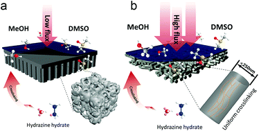 Graphical abstract: Electrospun nanofiber substrates that enhance polar solvent separation from organic compounds in thin-film composites