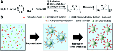 Graphical abstract: Aqueous “polysulfide-ene” polymerization for sulfur-rich nanoparticles and their use in heavy metal ion remediation