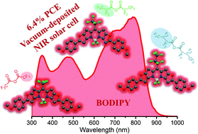 Graphical abstract: Boron dipyrromethene (BODIPY) with meso-perfluorinated alkyl substituents as near infrared donors in organic solar cells