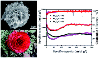 Graphical abstract: Self-assembled 3D flower-like Fe3O4/C architecture with superior lithium ion storage performance