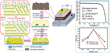 Graphical abstract: Tailoring a dynamic crystalline process during the conversion of lead-halide perovskite layer to achieve high performance solar cells