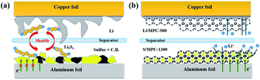Graphical abstract: Stable lithium–sulfur full cells enabled by dual functional and interconnected mesocarbon arrays