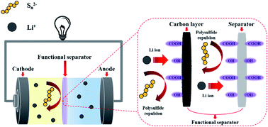 Graphical abstract: Plasma-functionalized carbon-layered separators for improved performance of lithium sulfur batteries