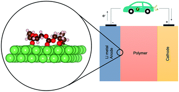 Graphical abstract: Assessing structure and stability of polymer/lithium-metal interfaces from first-principles calculations