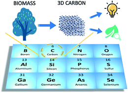Graphical abstract: Upgrading earth-abundant biomass into three-dimensional carbon materials for energy and environmental applications