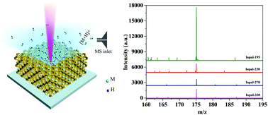 Graphical abstract: Photonic crystal enhanced laser desorption and ionization substrate for detection of stress biomarkers under atmospheric pressure