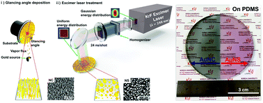 Graphical abstract: Laser-irradiated inclined metal nanocolumns for selective, scalable, and room-temperature synthesis of plasmonic isotropic nanospheres