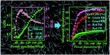 Graphical abstract: Excitation-power mediated optical hysteresis behavior in a single one-dimensional upconverting microcrystal