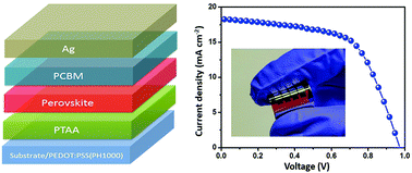 Graphical abstract: High-performance metal oxide-free inverted perovskite solar cells using poly(bis(4-phenyl)(2,4,6-trimethylphenyl)amine) as the hole transport layer