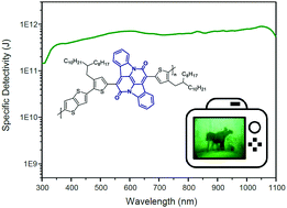 Graphical abstract: Near-infrared organic photodetectors based on bay-annulated indigo showing broadband absorption and high detectivities up to 1.1 μm