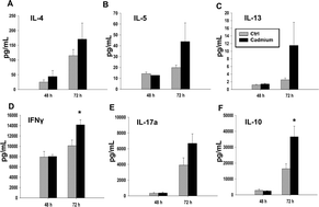 Graphical abstract: Chronic low-level cadmium exposure in rats affects cytokine production by activated T cells
