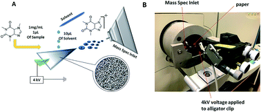 Graphical abstract: A comparative study of microporous polyolefin silica-based paper and cellulose paper substrates utilizing paper spray-mass spectrometry in drug analysis