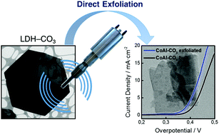 Graphical abstract: Liquid phase exfoliation of carbonate-intercalated layered double hydroxides
