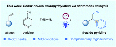 Graphical abstract: Intermolecular, redox-neutral azidoarylation of alkenes via photoredox catalysis