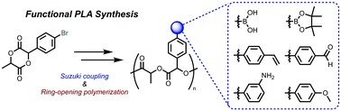 Graphical abstract: Synthesis of functional and boronic acid-containing aliphatic polyesters via Suzuki coupling
