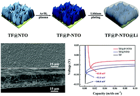 Graphical abstract: Plasma-treated Ti3+-doped sodium titanate nanosheet arrays on titanium foil as a lithiophilic current collector for a stable lithium metal anode