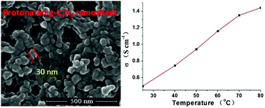 Graphical abstract: Fabrication of protonated g-C3N4 nanosheets as promising proton conductive materials