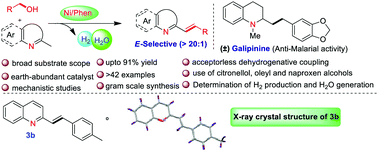 Graphical abstract: Nickel-catalysed direct α-olefination of alkyl substituted N-heteroarenes with alcohols