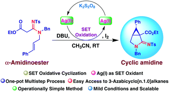 Graphical abstract: Silver oxide mediated novel SET oxidative cyclization: stereoselective synthesis of 3-azabicyclo[n.1.0]alkanes