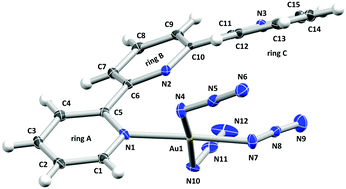 Graphical abstract: 2,2′:6′,2′′-Terpyridine switches from tridentate to monodentate coordination in a gold(iii) terpy complex upon reaction with sodium azide