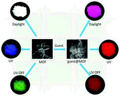 Graphical abstract: Facile synthesis of a micro-scale MOF host–guest with long-lasting phosphorescence and enhanced optoelectronic performance