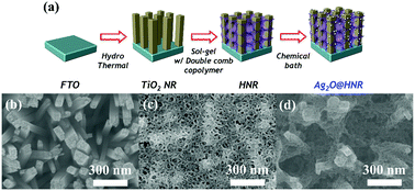 Graphical abstract: Synthesis of Ag2O decorated hierarchical TiO2 templated by double comb copolymers for efficient solar water splitting