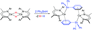 Graphical abstract: Calcium stannyl formation by organostannane dehydrogenation