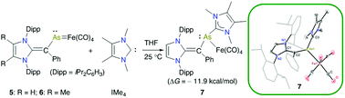 Graphical abstract: Electrophilic terminal arsinidene-iron(0) complexes with a two-coordinated arsenic atom