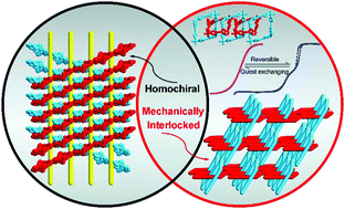 Graphical abstract: A homochiral 3D framework of mechanically interlocked 1D loops with solvent-dependent spin-state switching behaviors