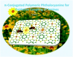 Graphical abstract: π-Conjugated polymeric phthalocyanine for the oxidative coupling of amines