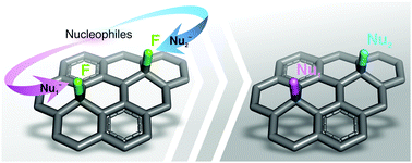 Graphical abstract: Tunable one-step double functionalization of graphene based on fluorographene chemistry