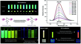 Graphical abstract: Highly fluorescent triazolopyridine–thiophene D–A–D oligomers for efficient pH sensing both in solution and in the solid state