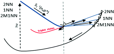 Graphical abstract: Similar chemical structures, dissimilar triplet quantum yields: a CASPT2 model rationalizing the trend of triplet quantum yields in nitroaromatic systems