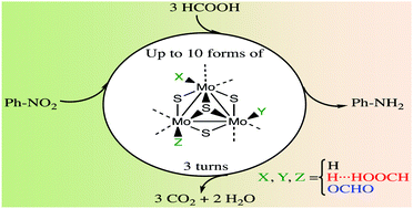 Graphical abstract: On the catalytic transfer hydrogenation of nitroarenes by a cubane-type Mo3S4 cluster hydride: disentangling the nature of the reaction mechanism