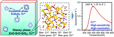 Graphical abstract: High performance optical temperature sensing via selectively partitioning Cr4+ in the residual SiO2-rich phase of glass-ceramics