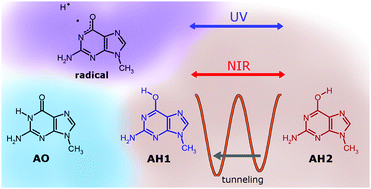 Graphical abstract: UV-promoted radical formation, and near-IR-induced and spontaneous conformational isomerization in monomeric 9-methylguanine isolated in low-temperature Ar matrices