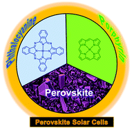 Graphical abstract: Phthalocyanines and porphyrinoid analogues as hole- and electron-transporting materials for perovskite solar cells