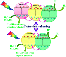 Graphical abstract: Electrochemical tuning of heterojunctions in TiO2 nanotubes for efficient solar water splitting