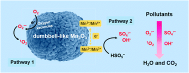 Graphical abstract: Facile template synthesis of dumbbell-like Mn2O3 with oxygen vacancies for efficient degradation of organic pollutants by activating peroxymonosulfate