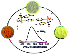 Graphical abstract: Stimulus-responsive reversible thermochromism and exciplex emission of a Zn(ii) complex and selective sensing of NH3 gas