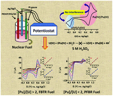 Graphical abstract: Influence of sulfuric acid concentration in the simultaneous voltammetric determination of uranium and plutonium in nuclear fuels