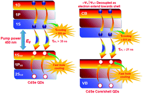 Graphical abstract: Luminescence properties and exciton dynamics of core–multi-shell semiconductor quantum dots leading to QLEDs