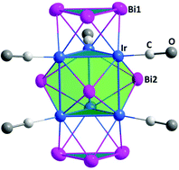 Graphical abstract: [(η3-Bi3)2(IrCO)6(μ4-Bi)3]3−: a new archetype of a 15-vertex deltahedral hybrid from Bixx−-coordination aggregation of cationic [IrCO]+ units